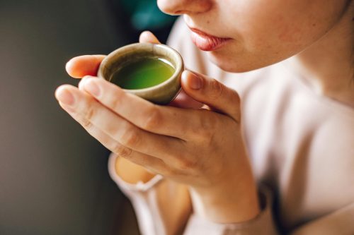 woman-sipping-matcha-tea